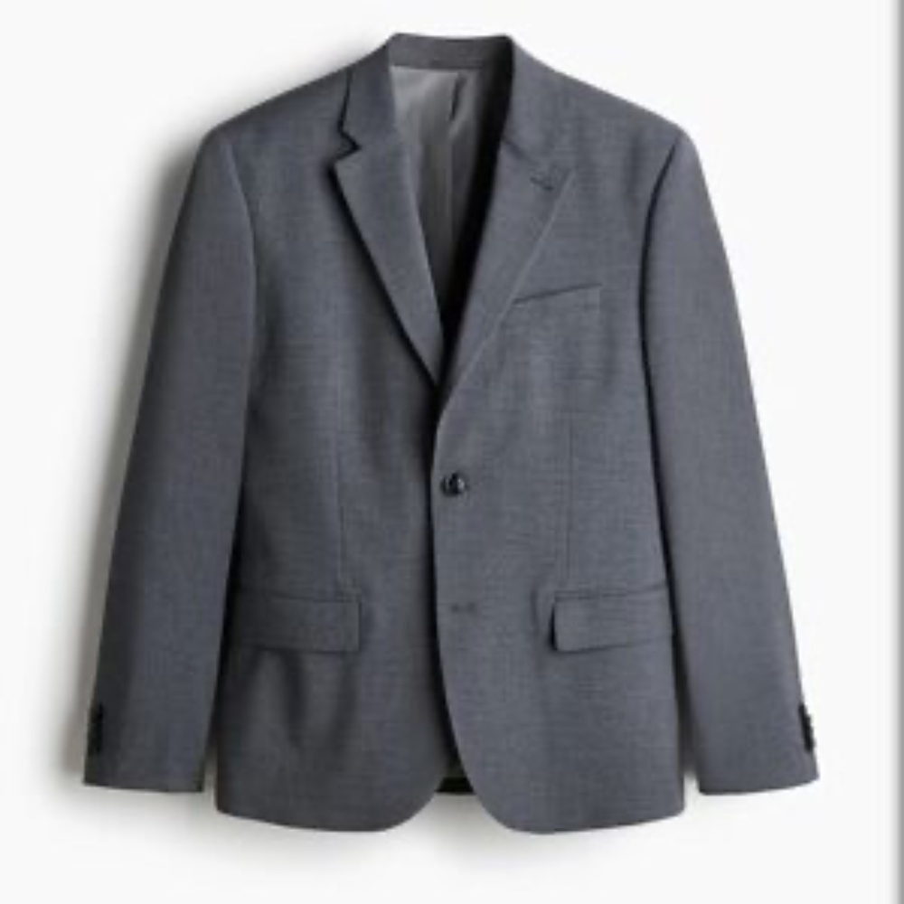 Lauren Ralph Lauren Sz 16R Boys Suit Jacket Slim Fit Gray Natural Stretch Blazer